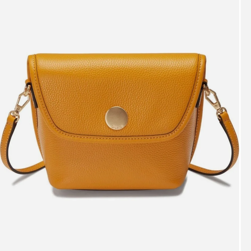 Oryany Ivi Mini Crossbody Bag Elegant Mustard Leather NWOT - Picture 1 of 7